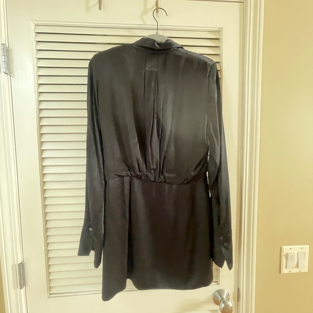 Mango Black Satin dress